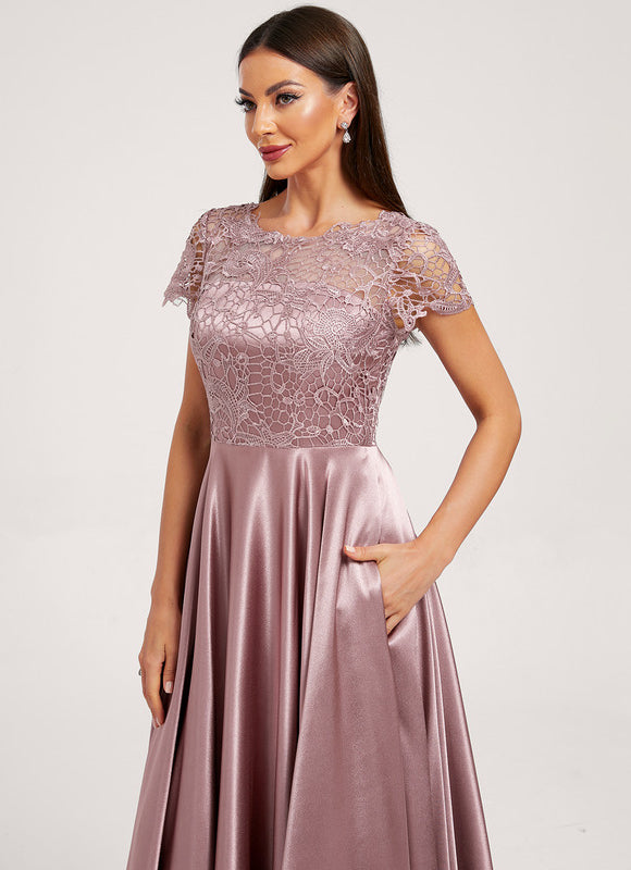 Robe Demoiselle D'Honneur Dentelle Rose - gallery 4