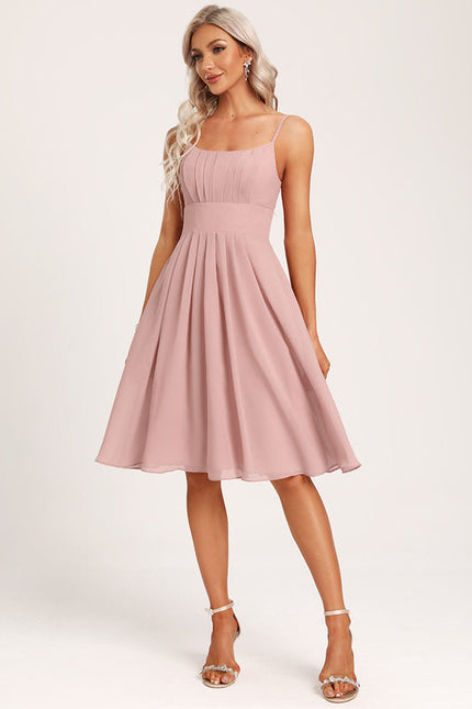 Robe Rose Courte Demoiselle D'Honneur - gallery 2