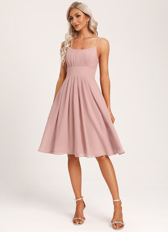 Robe Rose Courte Demoiselle D'Honneur - gallery 2