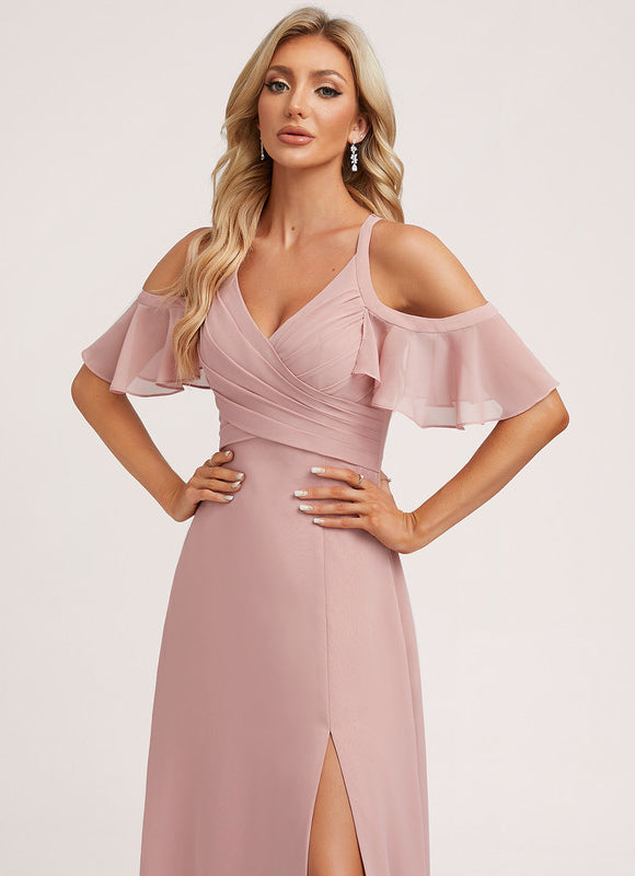 Robe Demoiselle D'Honneur Fluide Ciel - gallery 3