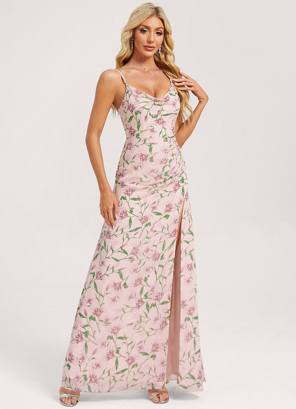 Robe Longue Fluide Demoiselle D'Honneur - gallery 2