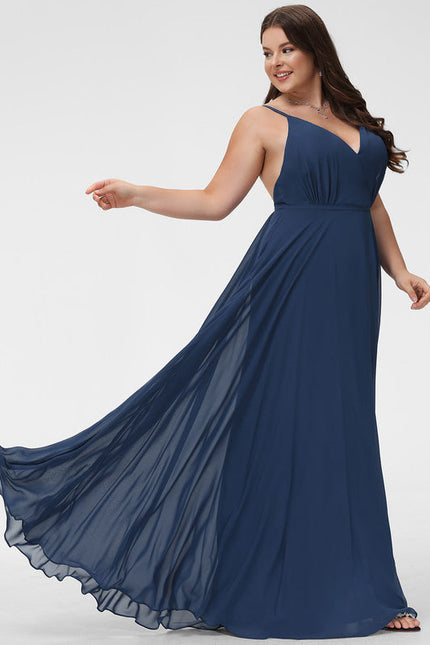 Robe Demoiselle D'Honneur Mousseline Beige - gallery 6