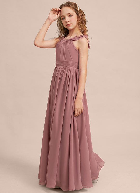 Robe Demoiselle D'Honneur Flottante Poudrée - gallery 4