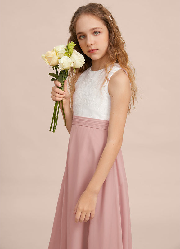 Robe Demoiselle D'Honneur Élégante Enfantine - gallery 3