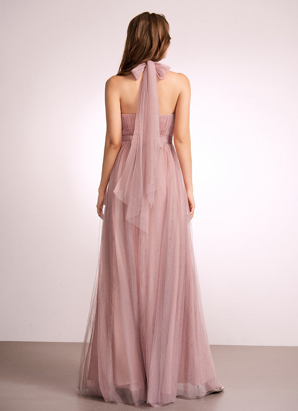 Robe Demoiselle D'Honneur Rose Brumeuse - gallery 8