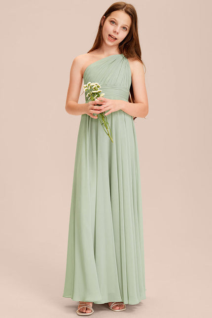 Robe Demoiselle D'Honneur Vert Poudré Élégant - gallery 1