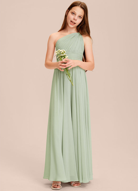 Robe Demoiselle D'Honneur Vert Poudré Élégant - gallery 1