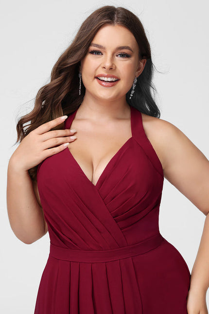 Robe Demoiselle D'Honneur Mousseline Beige - gallery 9