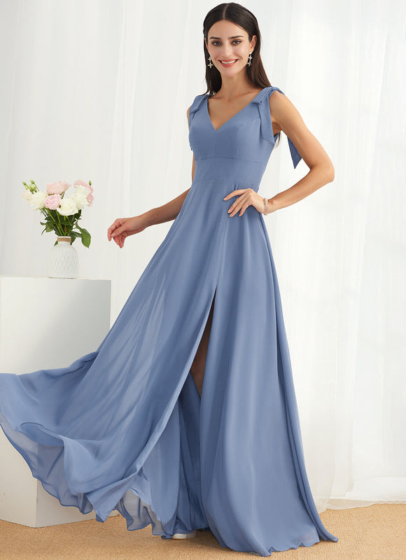 Robe Demoiselle D'Honneur Chiffon Élégante