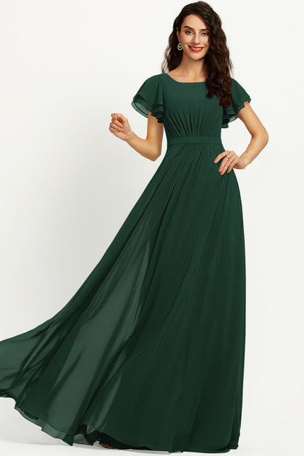 Robe Demoiselle D'Honneur Émeraude Fluide - gallery 4