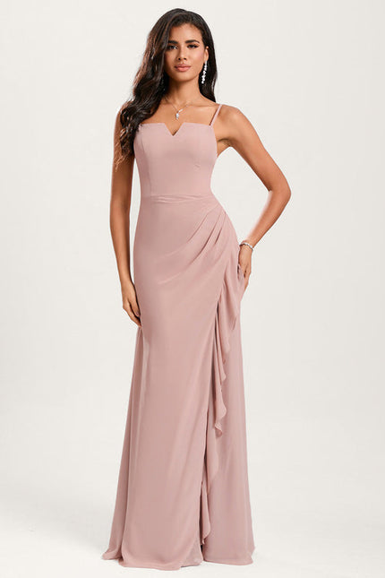 Robe Demoiselle D'Honneur Rose Drapée - gallery 3