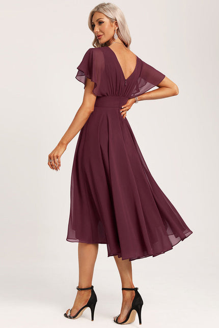 Robe Demoiselle D'Honneur Trapèze Fluidité Élégante - gallery 3