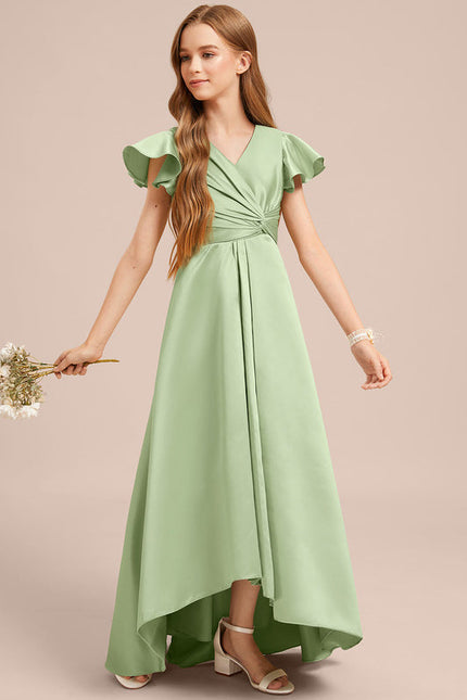 Robe Demoiselle D'Honneur Asymétrique Marine - gallery 4