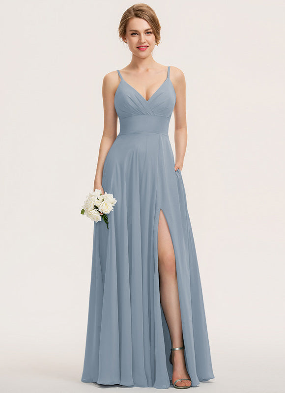 Robe Demoiselle D'Honneur Élégante Bordeaux - gallery 2