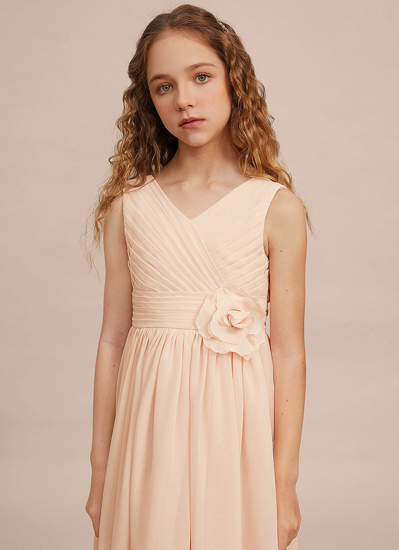 Robe Demoiselle D'Honneur Flou Pêche - gallery 4