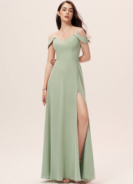 Robe Demoiselle D'Honneur Mousseline Beige