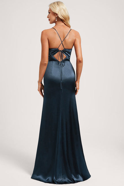 Robe Longue Satin Demoiselle D'Honneur - gallery 5