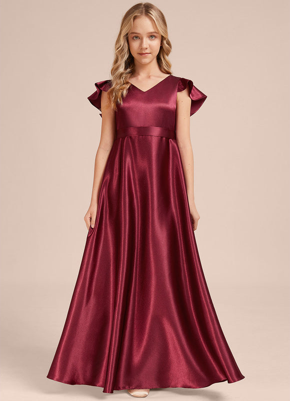 Robe Demoiselle D'Honneur Satin Émeraude Chic - gallery 4