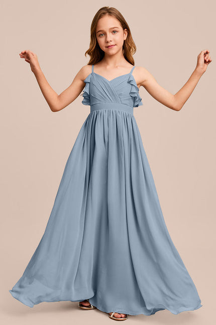 Robe Demoiselle D'Honneur Verte Éthérée - gallery 3