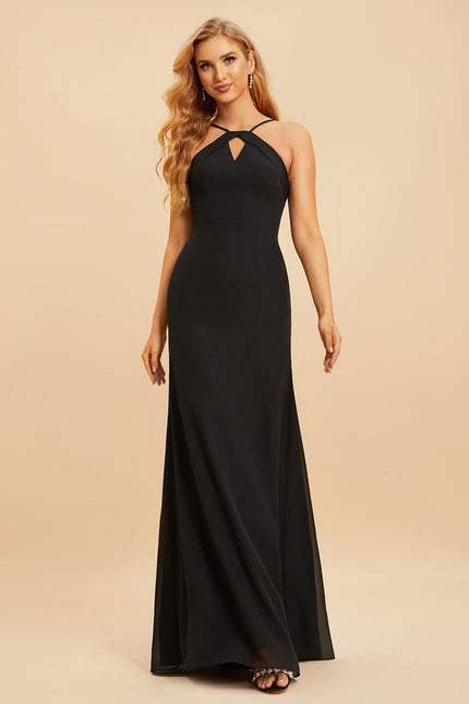 Robe Demoiselle D'Honneur Noir Élégance - gallery 4