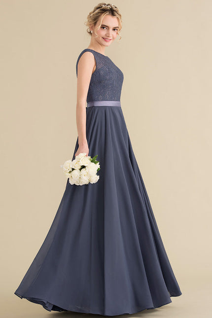 Robe Demoiselle D'Honneur Satin Sombre - gallery 3