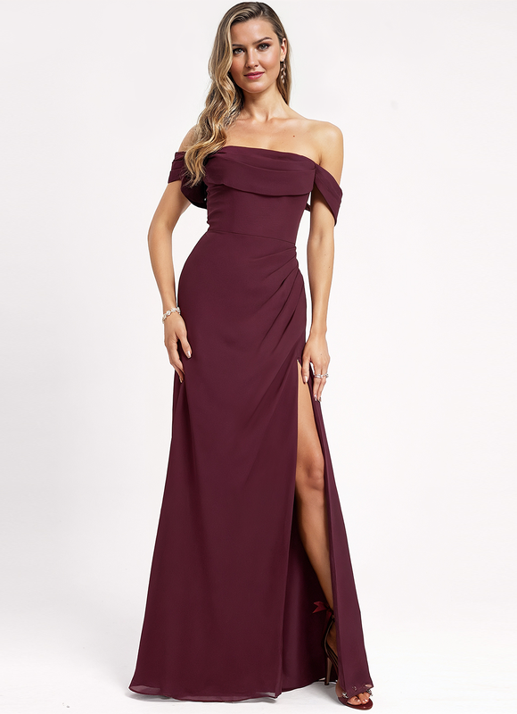 Robe Demoiselle D'Honneur Bordeaux Chic - gallery 3