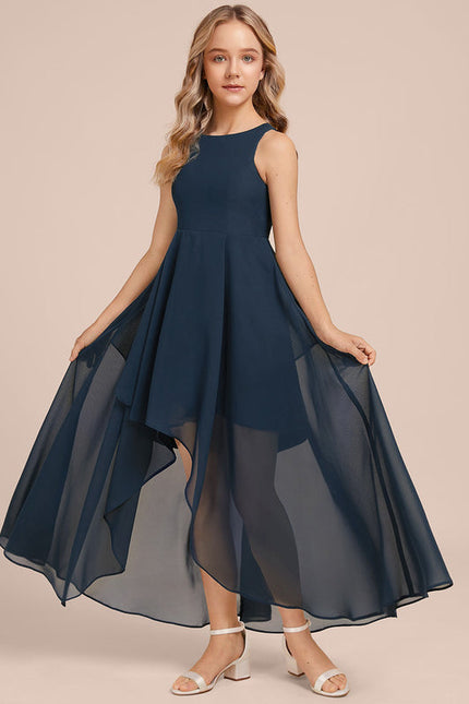 Robe Demoiselle D'Honneur Nuit Marine Fluide - gallery 4