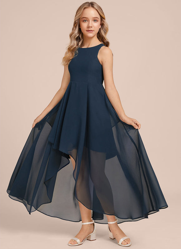 Robe Demoiselle D'Honneur Nuit Marine Fluide - gallery 4