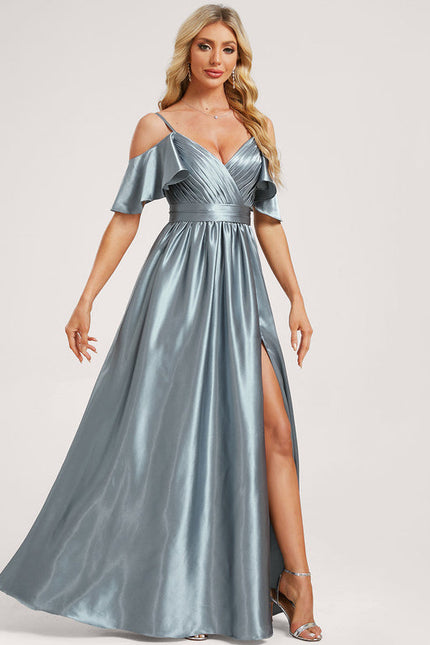 Robe Demoiselle D'Honneur Satin Éclatant - gallery 3