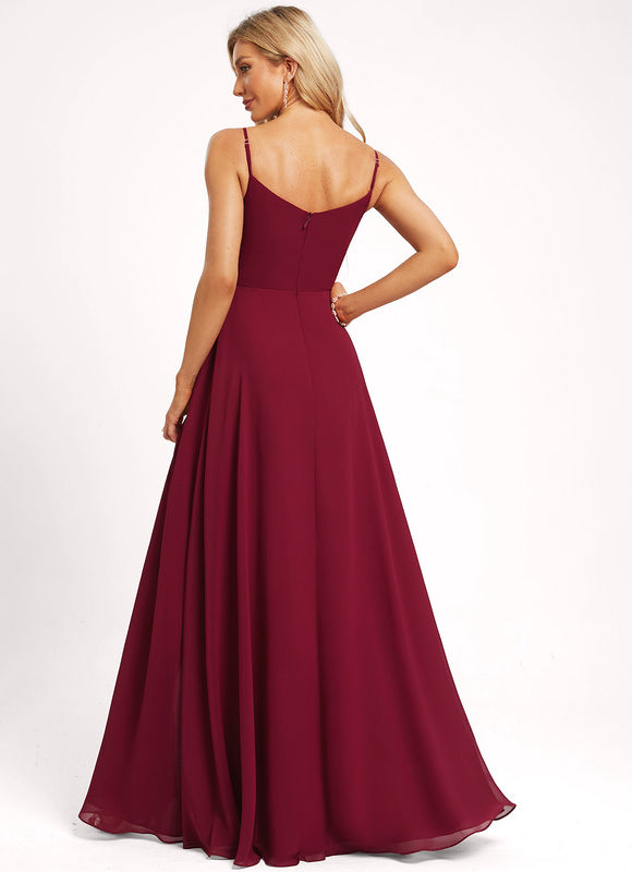 Robe Demoiselle D'Honneur Vaporeuse Rubis - gallery 2