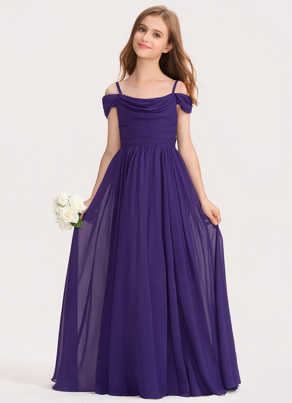 Robe Demoiselle D'Honneur Flottante Cerise