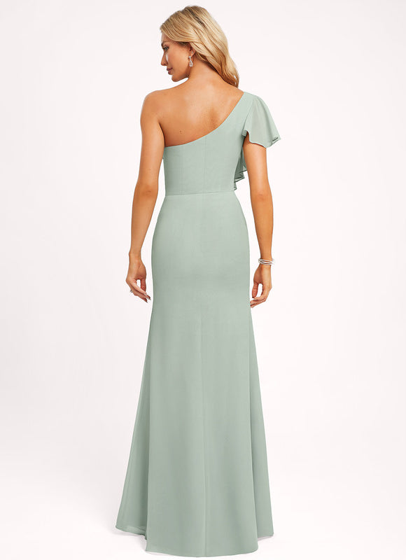 Robe Sirene Demoiselle D'Honneur Rose Pale - gallery 2