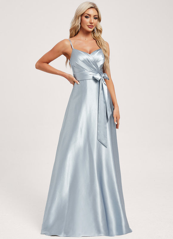 Robe Longue Satin Demoiselle D'Honneur - gallery 1