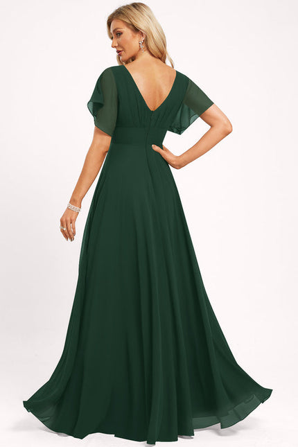 Robe Demoiselle D'Honneur Mousseline Beige - gallery 4