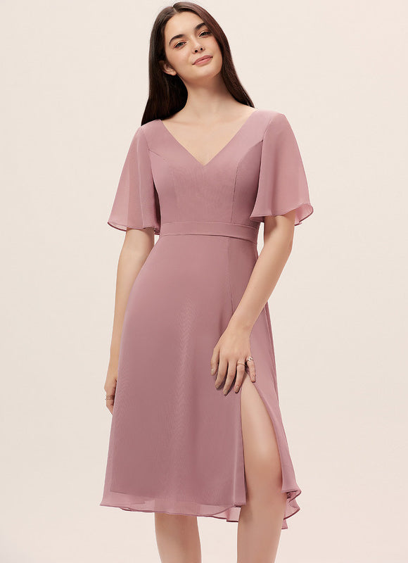Robe Demoiselle D'Honneur Nuage Rosé