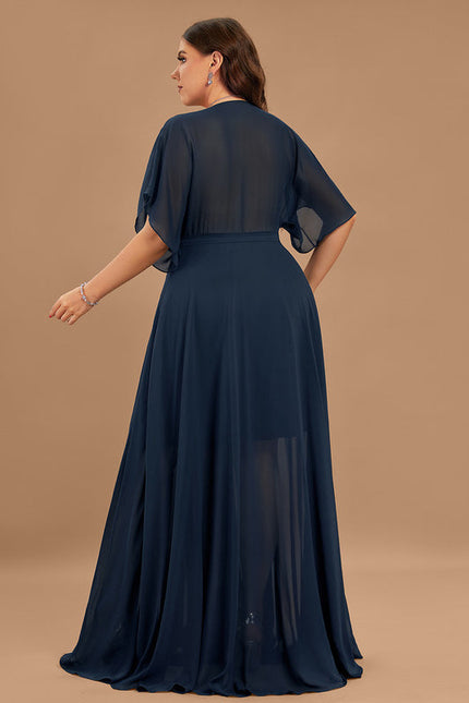 Robe Demoiselle D'Honneur Mousseline Beige - gallery 8