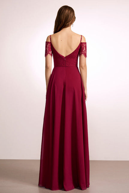 Robe Demoiselle D'Honneur Fluide Rose Pâle - gallery 4