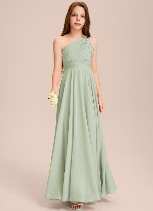 Robe Demoiselle D'Honneur Vert Poudré Élégant - gallery 2