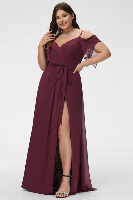 Robe Demoiselle D'Honneur À Volants Rose Pâle - gallery 8