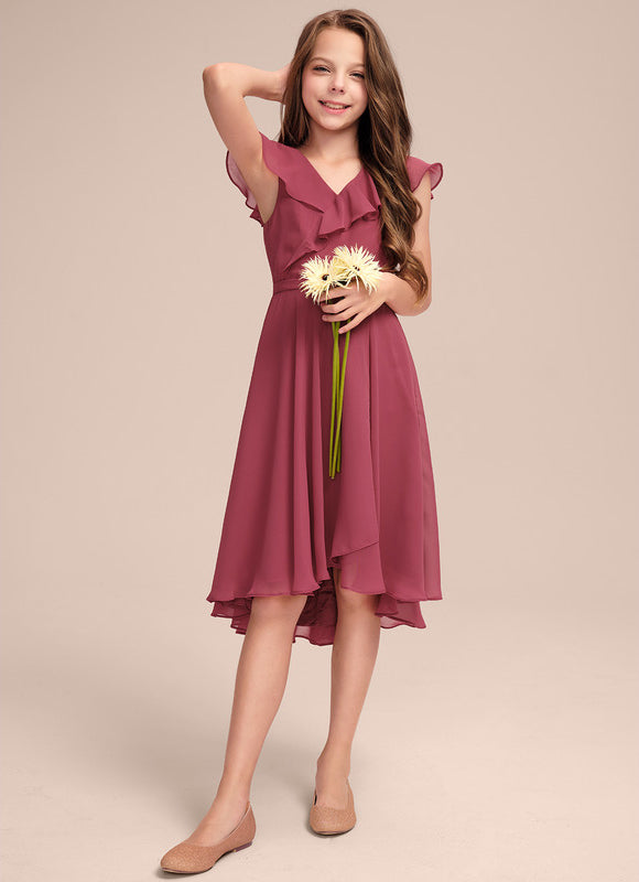 Robe Demoiselle D'Honneur Ailée Vert Pastel - gallery 1