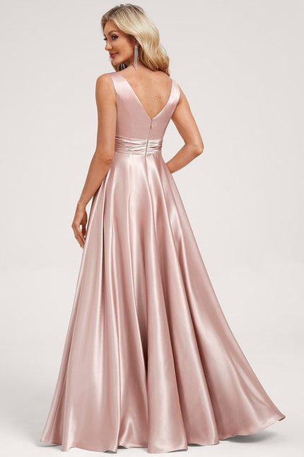 Robe Longue Satin Demoiselle D'Honneur - gallery 4