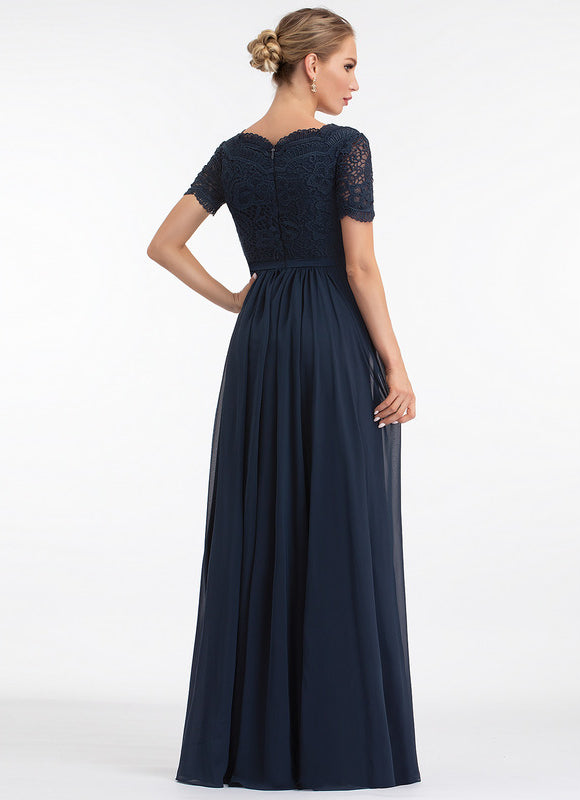 Robe Demoiselle D'Honneur Fluide Rose Pâle - gallery 2