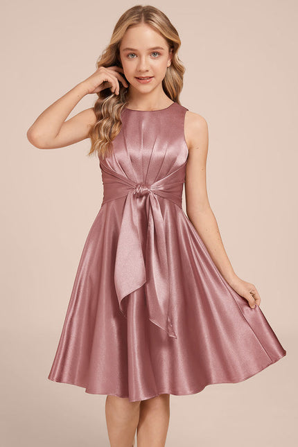 Robe Demoiselle D'Honneur Satin Vert Clair - gallery 1