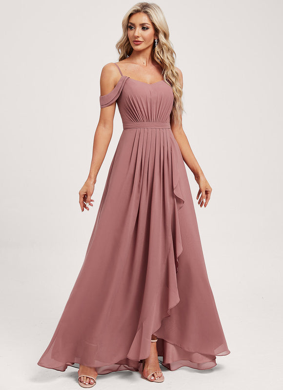 Robe Demoiselle D'Honneur Éthérée Rose - gallery 1