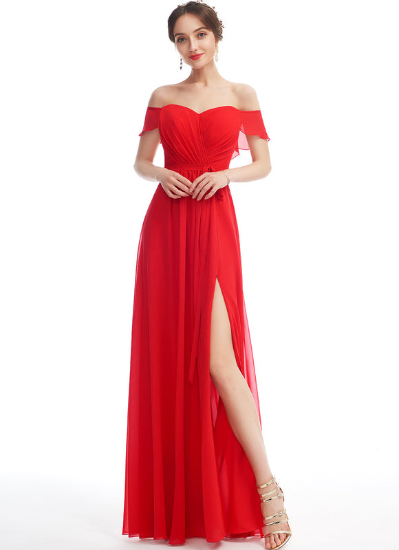 Robe Demoiselle D'Honneur Bordeaux Chic