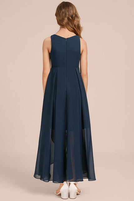 Robe Demoiselle D'Honneur Nuit Marine Fluide - gallery 3