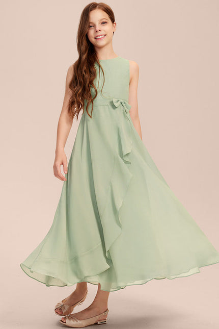 Robe Demoiselle D'Honneur Vert Douceur Flottante - gallery 1