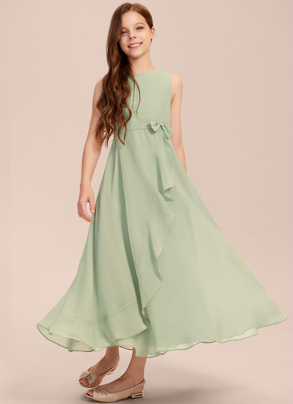 Robe Demoiselle D'Honneur Vert Douceur Flottante - gallery 1