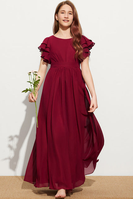 Robe Demoiselle D'Honneur Volante Prune