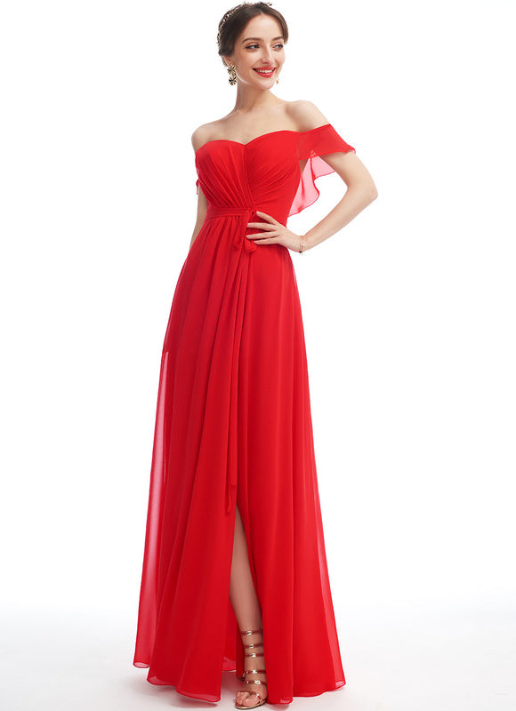 Robe Demoiselle D'Honneur Bordeaux Chic - gallery 1